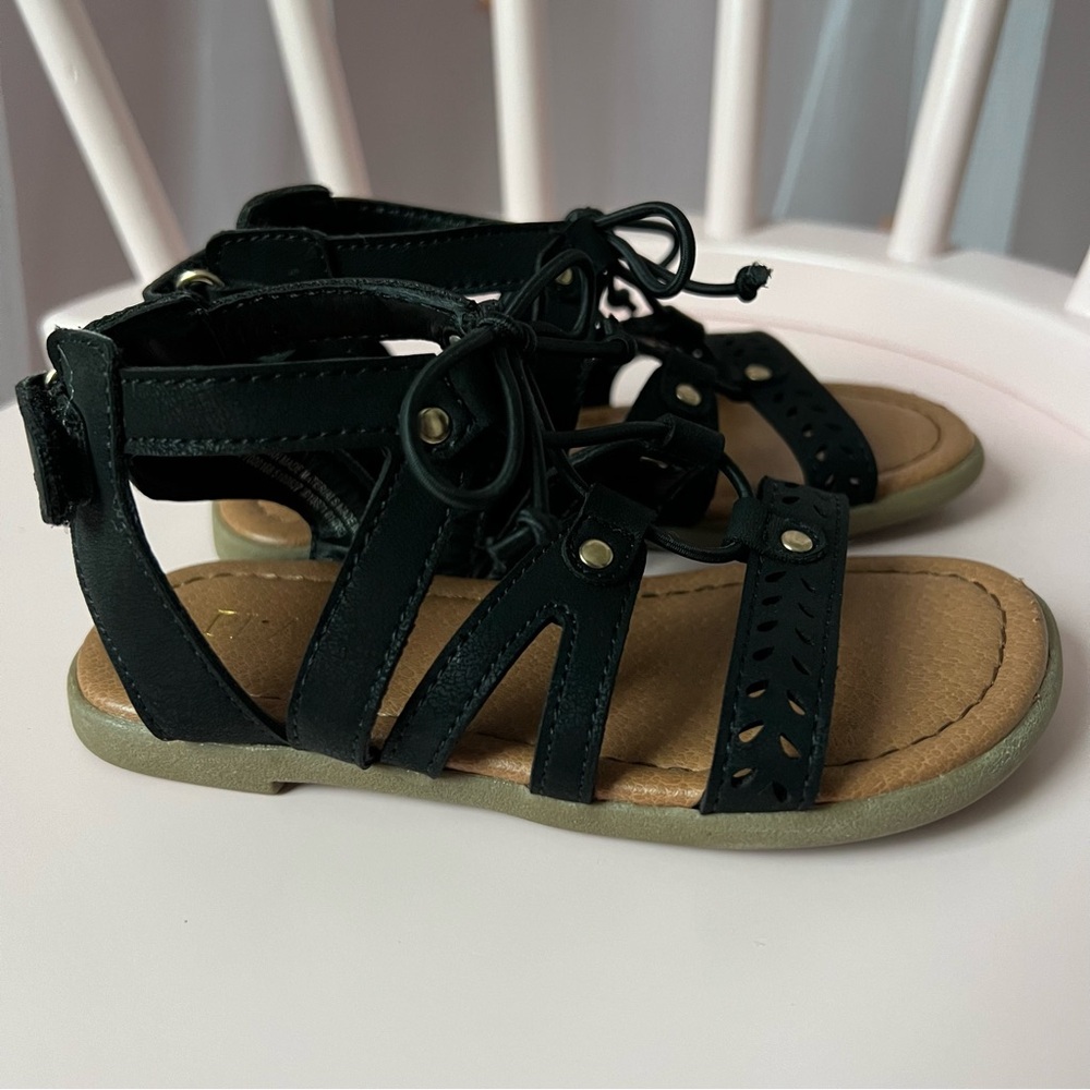 Children’s Place Black Gladiator Sandals